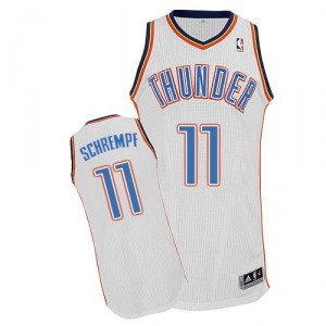 Maillot blanc de Detlef Schrempf NBA authentiques hommes - Adidas Oklahoma City Thunder # maison 11