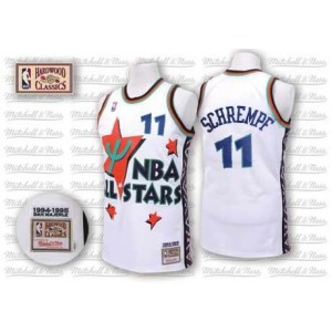 Maillot blanc Detlef Schrempf NBA authentique Throwback masculine - Adidas Oklahoma City Thunder # 1995 11 All Star