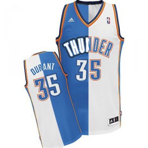 Bleu/blanc Maillot Kevin Durant NBA Swingman masculine - Adidas Oklahoma City Thunder # mode Split 35