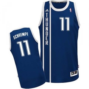 Maillot bleu marine NBA Detlef Schrempf Swingman masculine - Adidas Oklahoma City Thunder # remplaçant 11