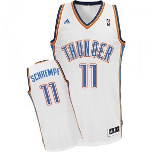 Maillot blanc NBA Detlef Schrempf Swingman masculine - Adidas Oklahoma City Thunder # maison 11