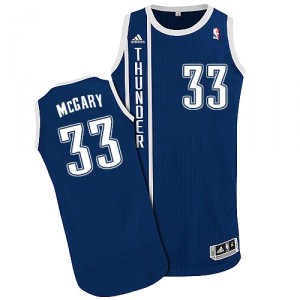 Maillot bleu marine de NBA Mitch McGary authentiques hommes - Adidas Oklahoma City Thunder # remplaçant 33