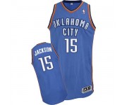 NBA Reggie Jackson Authentic Men's Royal Blue Jersey - Adidas Oklahoma City Thunder &15 Road