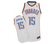 NBA Reggie Jackson Authentic Men's White Jersey - Adidas Oklahoma City Thunder &15 Home