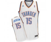 NBA Reggie Jackson Swingman Men's White Jersey - Adidas Oklahoma City Thunder &15 Home