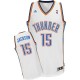 NBA Reggie Jackson Swingman Men's White Jersey - Adidas Oklahoma City Thunder &15 Home