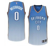 NBA Russell Westbrook Authentic Men's Blue Jersey - Adidas Oklahoma City Thunder &0 Resonate Fashion