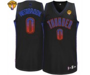 NBA Russell Westbrook Authentic Men's Black Jersey - Adidas Oklahoma City Thunder &0 Vibe Finals