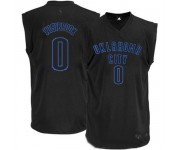 NBA Russell Westbrook Authentic Men's Black on Black Jersey - Adidas Oklahoma City Thunder &0
