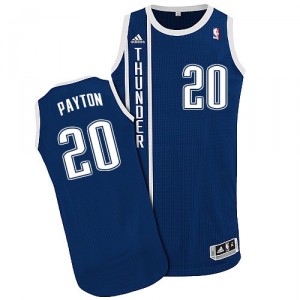 NBA Gary Payton Authentic Homme's Navy Blue Maillot - Adidas Oklahoma City Thunder #20 Alternate