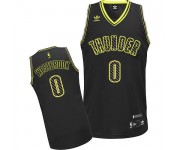 NBA Russell Westbrook Swingman Men's Black Jersey - Adidas Oklahoma City Thunder &0 Electricity Fashion
