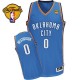 NBA Russell Westbrook Authentic Men's Royal Blue Jersey - Adidas Oklahoma City Thunder &0 Road Finals