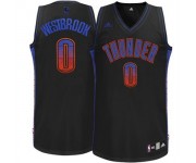 NBA Russell Westbrook Swingman Men's Black Jersey - Adidas Oklahoma City Thunder &0 Vibe