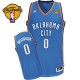 NBA Russell Westbrook Swingman Men's Royal Blue Jersey - Adidas Oklahoma City Thunder &0 Road Finals