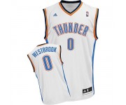 NBA Russell Westbrook Swingman Men's White Jersey - Adidas Oklahoma City Thunder &0 Home