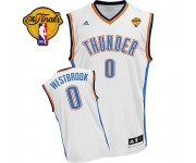 NBA Russell Westbrook Swingman Men's White Jersey - Adidas Oklahoma City Thunder &0 Home Finals