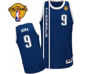 NBA Serge Ibaka Swingman Men's Navy Blue Jersey - Adidas Oklahoma City Thunder &9 Alternate Finals