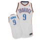 NBA Serge Ibaka Authentic Men's White Jersey - Adidas Oklahoma City Thunder &9 Home