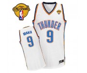 NBA Serge Ibaka Authentic Men's White Jersey - Adidas Oklahoma City Thunder &9 Home Finals