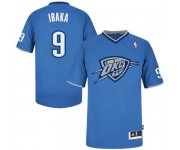 NBA Serge Ibaka Authentic Men's Blue Jersey - Adidas Oklahoma City Thunder &9 2013 Christmas Day