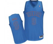 NBA Serge Ibaka Authentic Men's Blue Jersey - Adidas Oklahoma City Thunder &9 Big Color Fashion