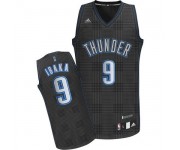 NBA Serge Ibaka Swingman Men's Black Jersey - Adidas Oklahoma City Thunder &9 Rhythm Fashion
