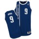 NBA Serge Ibaka Authentic Men's Navy Blue Jersey - Adidas Oklahoma City Thunder &9 Alternate