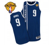 NBA Serge Ibaka Authentic Men's Navy Blue Jersey - Adidas Oklahoma City Thunder &9 Alternate Finals