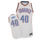 NBA Shawn Kemp Authentic Men's White Jersey - Adidas Oklahoma City Thunder &40 Home