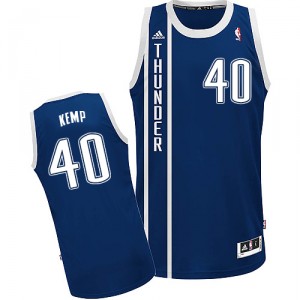 Maillot bleu marine NBA Swingman de Shawn Kemp masculine - Adidas Oklahoma City Thunder # remplaçant 40