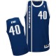 NBA Shawn Kemp Swingman Men's Navy Blue Jersey - Adidas Oklahoma City Thunder &40 Alternate