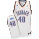 NBA Shawn Kemp Swingman Men's White Jersey - Adidas Oklahoma City Thunder &40 Home