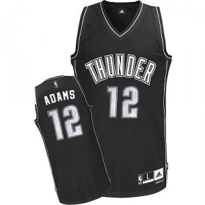 Blanc NBA Steven Adams authentique homme sur maillot blanc - Adidas Oklahoma City Thunder # 12
