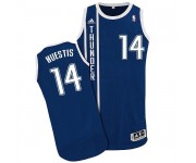 NBA Josh Huestis Authentic Men's Navy Blue Jersey - Adidas Oklahoma City Thunder &14 Alternate