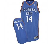 NBA Josh Huestis Authentic Men's Royal Blue Jersey - Adidas Oklahoma City Thunder &14 Road
