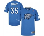 NBA Kevin Durant Authentic Men's Blue Jersey - Adidas Oklahoma City Thunder &35 2013 Christmas Day