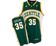NBA Kevin Durant Authentic Men's Green Jersey - Adidas Oklahoma City Thunder &35 Seattle SuperSonics Style