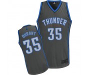 NBA Kevin Durant Authentic Men's Grey Jersey - Adidas Oklahoma City Thunder &35 Graystone Fashion