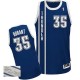 NBA Kevin Durant Authentic Men's Navy Blue Jersey - Adidas Oklahoma City Thunder &35 Alternate Autographed