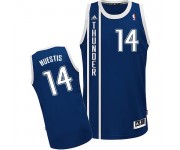 NBA Josh Huestis Swingman Men's Navy Blue Jersey - Adidas Oklahoma City Thunder &14 Alternate