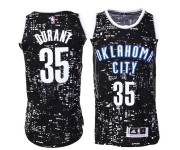 Kevin Durant Oklahoma City Thunder 35 Black City Lights Fashion Swingman maillot