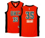 Oklahoma City Thunder 35 Kevin Durant 2015-16 saison remplaçant maillots Orange