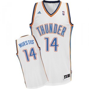 NBA Josh Huestis Swingman Homme's Blanc Maillot - Adidas Oklahoma City Thunder #14 Home