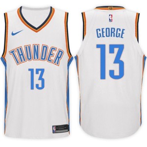 2017-18 saison Paul George Oklahoma City Thunder 13 Association maillot blanc