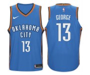 2017-18 saison Paul George Oklahoma City Thunder 13 Icône Bleu maillots