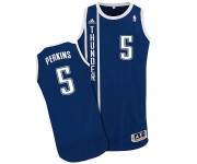 NBA Kendrick Perkins Authentic Men's Navy Blue Jersey - Adidas Oklahoma City Thunder &5 Alternate