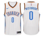 2017-18 saison Russell Westbrook Oklahoma City Thunder 0 Association maillot blanc