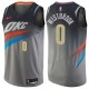 Hommes 2017-18 saison Russell Westbrook Oklahoma City Thunder &0 City Edition Gris Swing Maillot