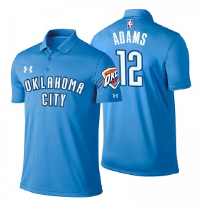 Polo Oklahoma City Thunder # 12 Steven Adams Icône Edition Blue Player Performance pour homme