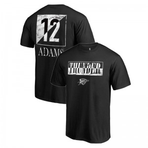 Oklahoma City Thunder Steven Adams # 12 T-shirt en marbre noir Yin Yang